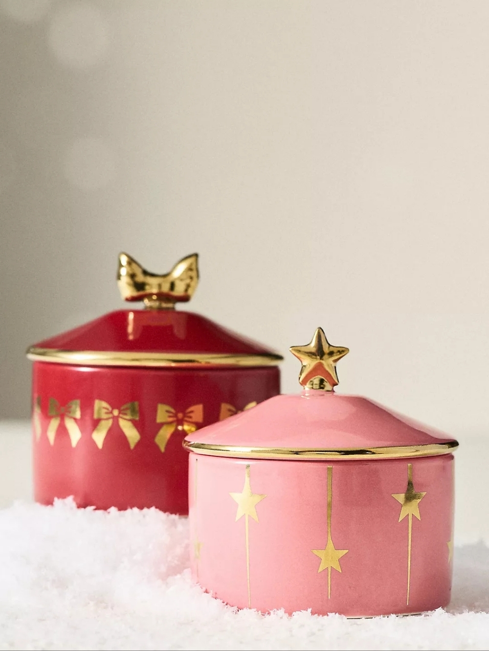 Anthropologie New York City Ballet Nutcracker Bow Trinket Box Red